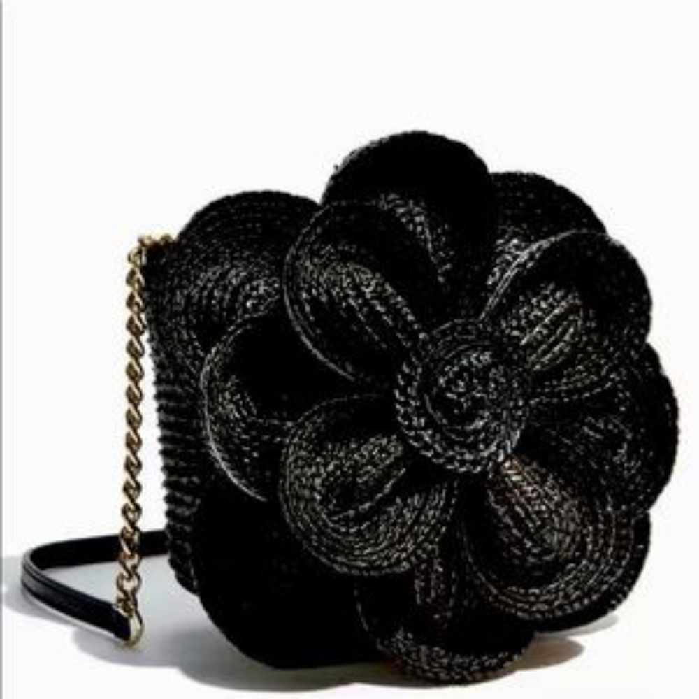 Kate Spade “Lawn Party Bitsy” (Black Straw) NWOT